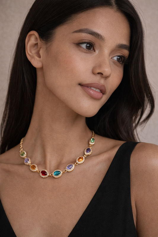Colar Choker Elegância Brilhante