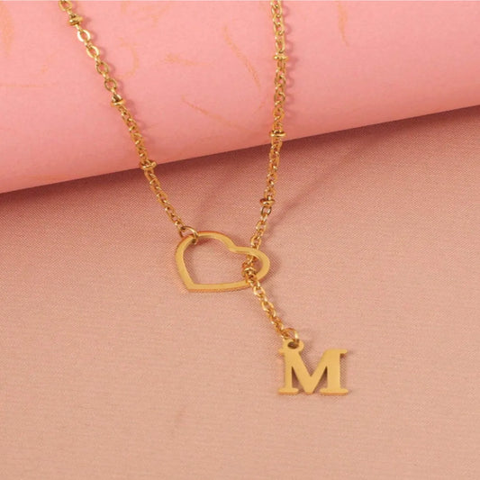 Colar Letra Personalizada com Coração