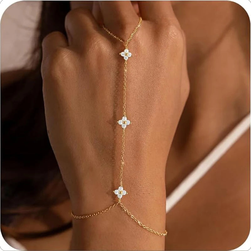 Pulseira & Anel Conectados Lucky Leaf