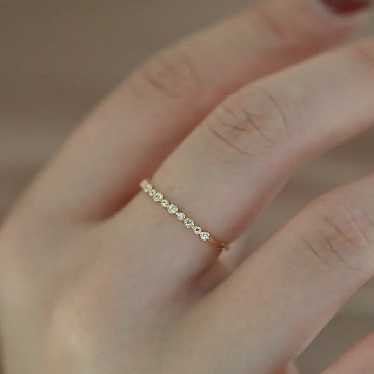 Anel Crisantia _prata 925 com banho de ouro 14K