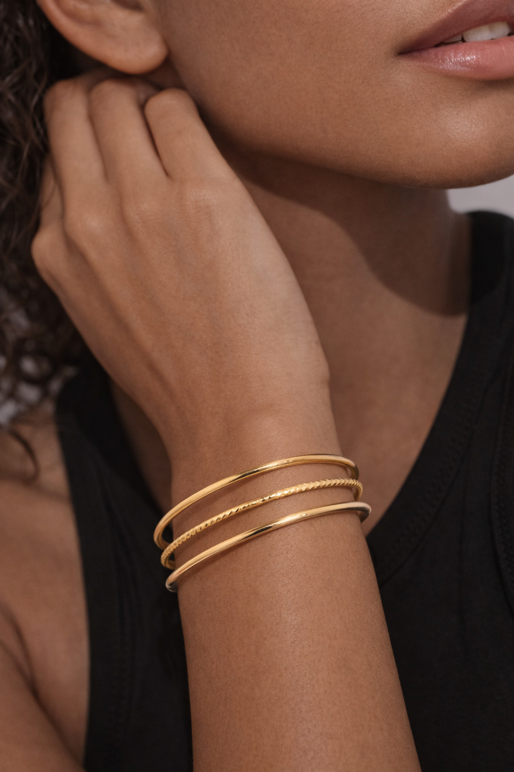 Bracelet Pure Line_ Banho de ouro 18K