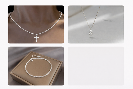 Colares e pulseiras _ Brilhante com Zircónia – Elegância Intemporal