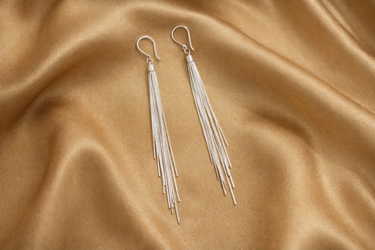 Brincos Longos Prata 925