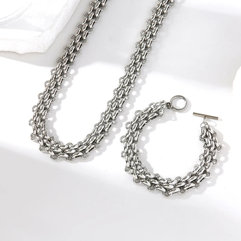 Colar e Pulseira Lumina 🌻 aço inoxidável 316