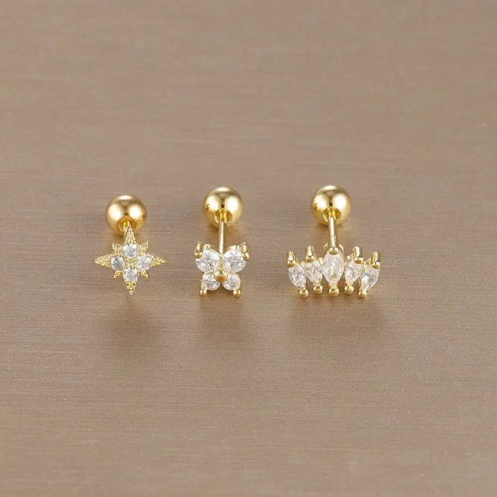 Brincos de Cristal Premium – Elegância que Ilumina_ VÁRIOS MODELOS_banho de ouro de 18K