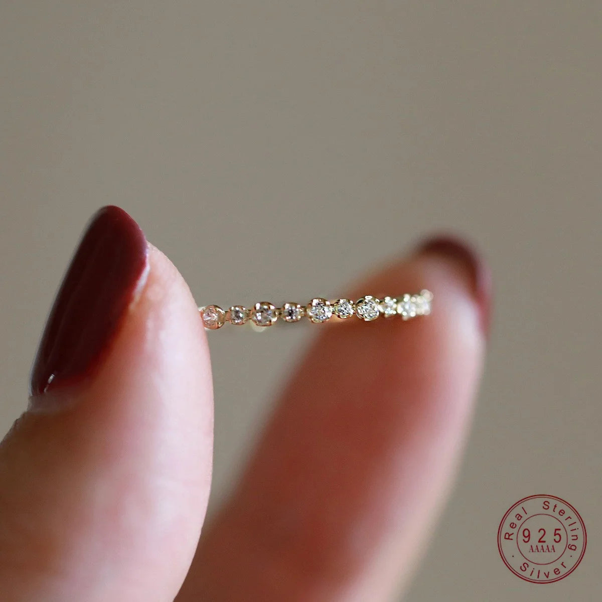 Anel Crisantia _prata 925 com banho de ouro 14K