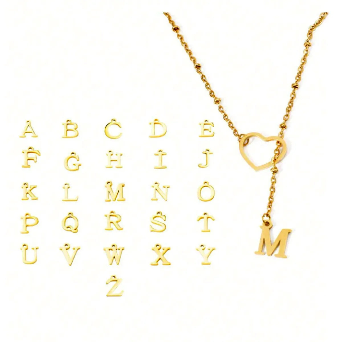 Colar Letra Personalizada com Coração