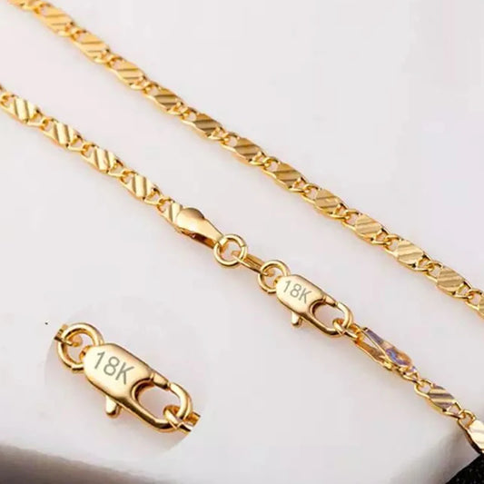 Colar em Prata 925 com banho de ouro de 18K