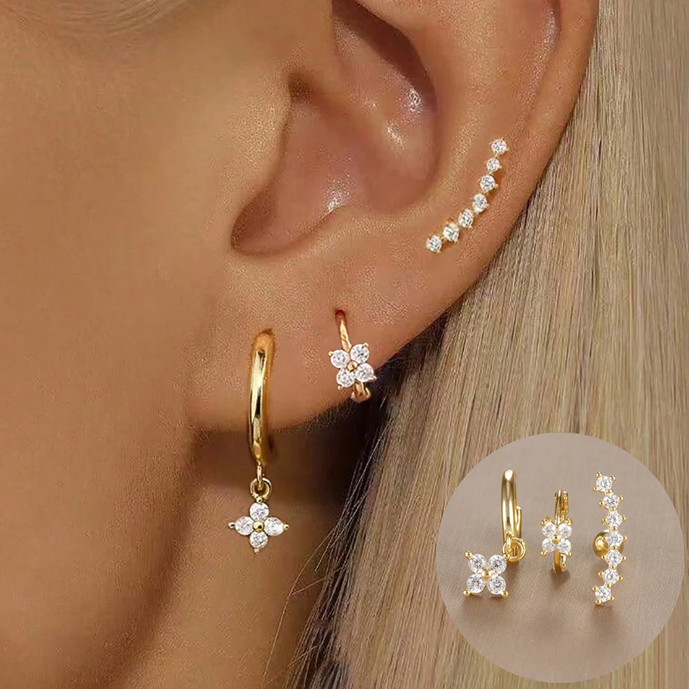 Brincos de Cristal Premium – Elegância que Ilumina_ VÁRIOS MODELOS_banho de ouro de 18K