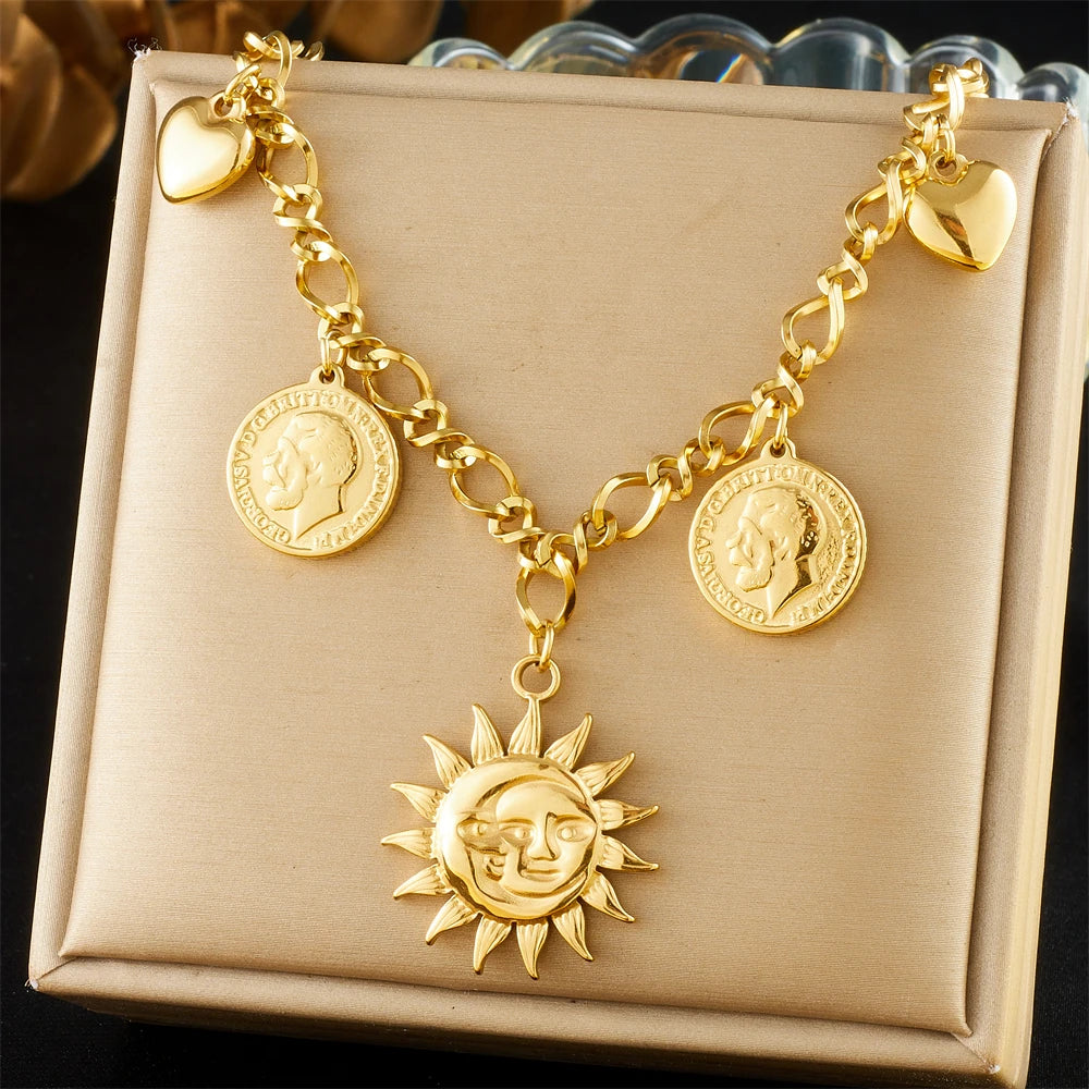 Colar Lua Celestial - Aço