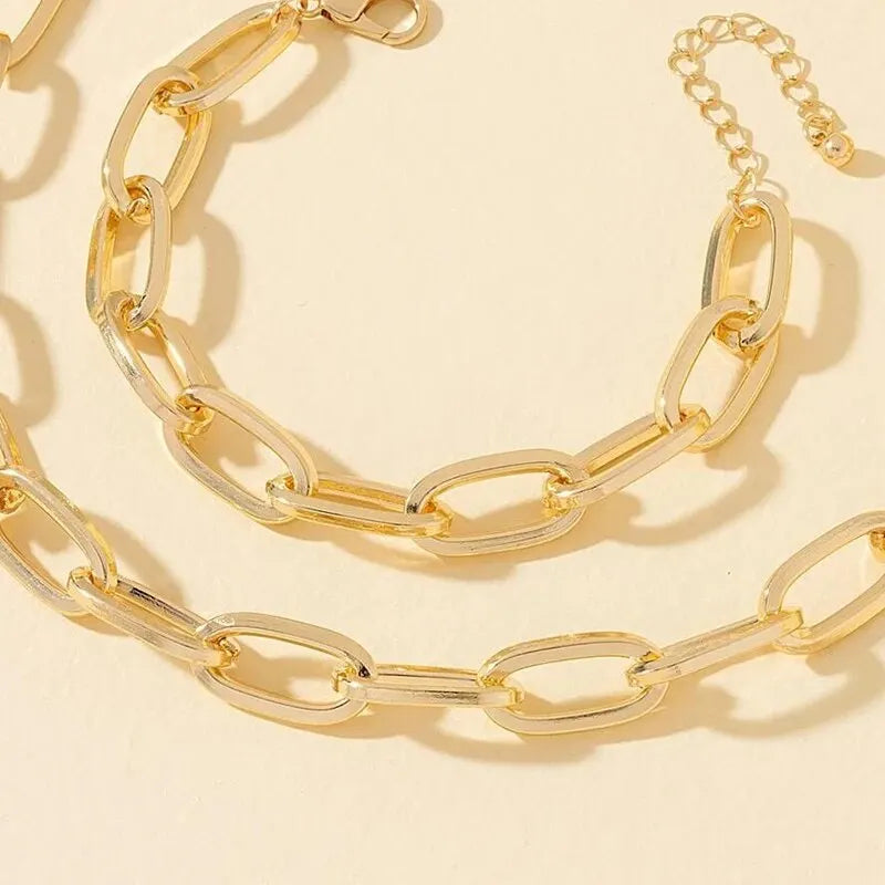 Conjunto Dubai Royale Chain banho de ouro 18K