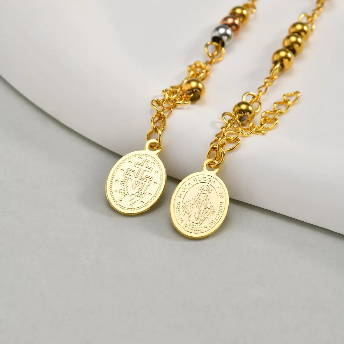 Pulseira Cruz Sagrada em Aço Inoxidável