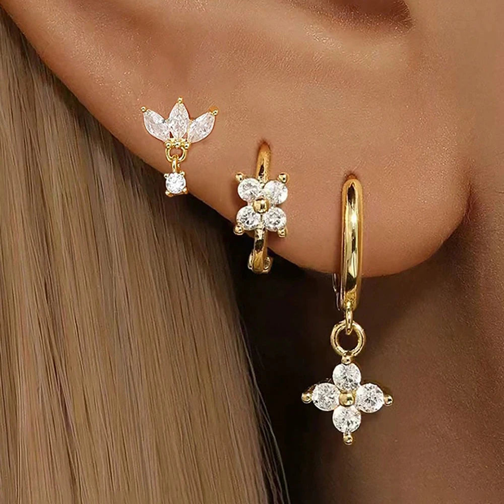Brincos de Cristal Premium – Elegância que Ilumina_ VÁRIOS MODELOS_banho de ouro de 18K