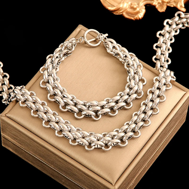Colar e Pulseira Lumina 🌻 aço inoxidável 316