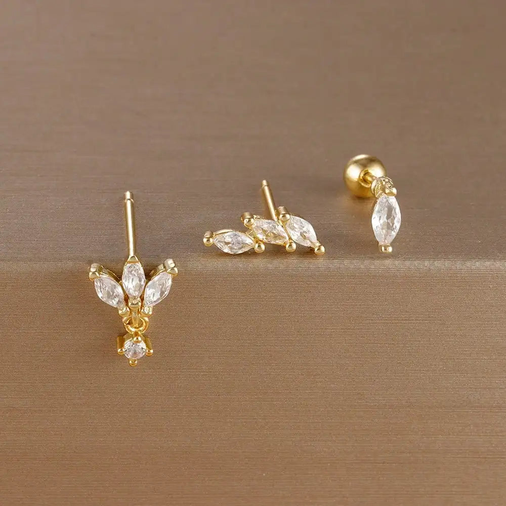 Brincos de Cristal Premium – Elegância que Ilumina_ VÁRIOS MODELOS_banho de ouro de 18K