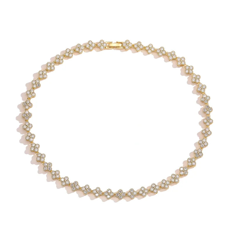 Colar + pulseira Acabamento em banho de ouro 18K