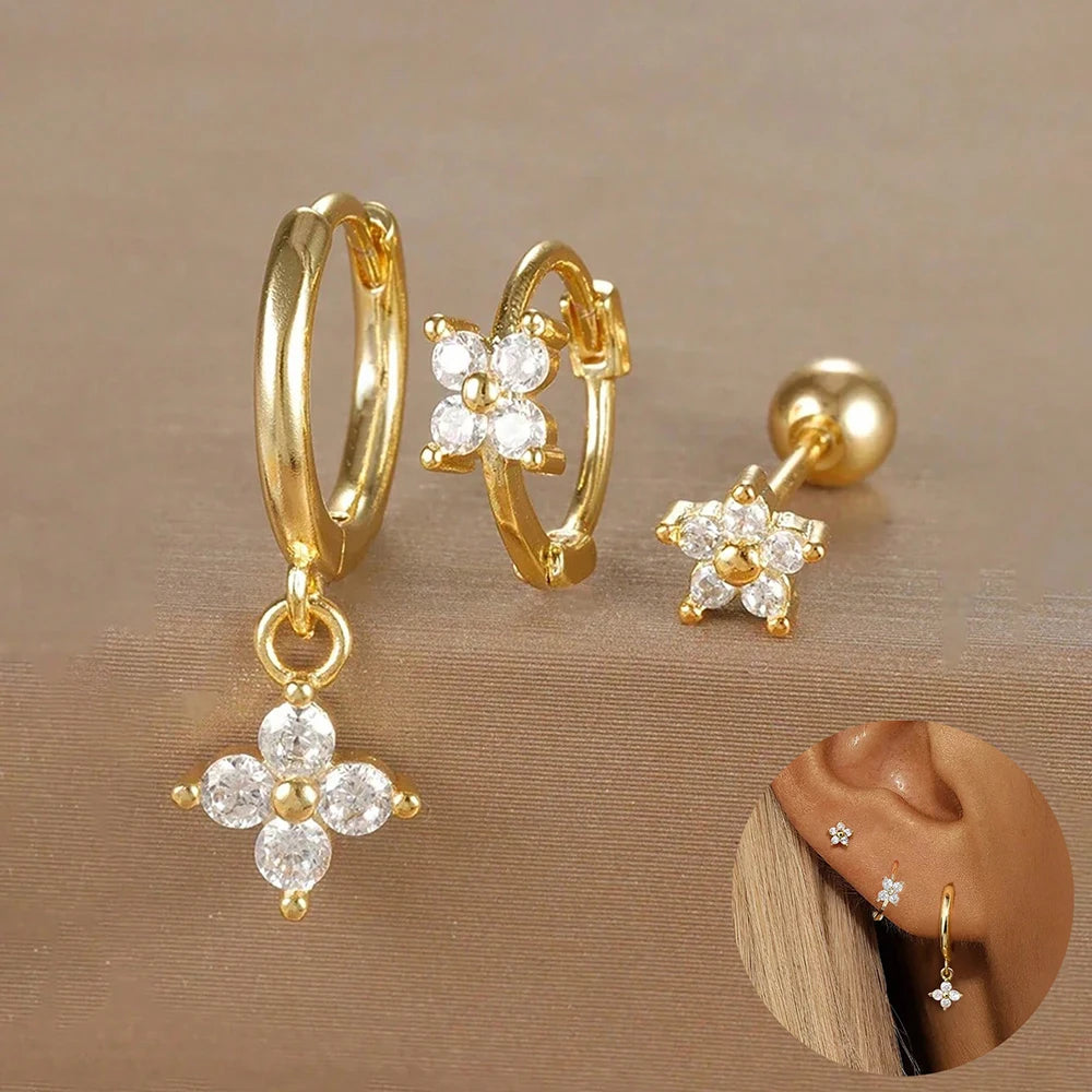 Brincos de Cristal Premium – Elegância que Ilumina_ VÁRIOS MODELOS_banho de ouro de 18K