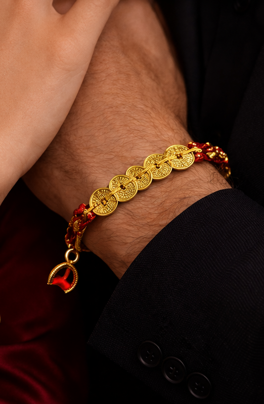 Pulseira Cinco Imperadores – Atrai prosperidade. Protege a tua energia. Usa com intenção.