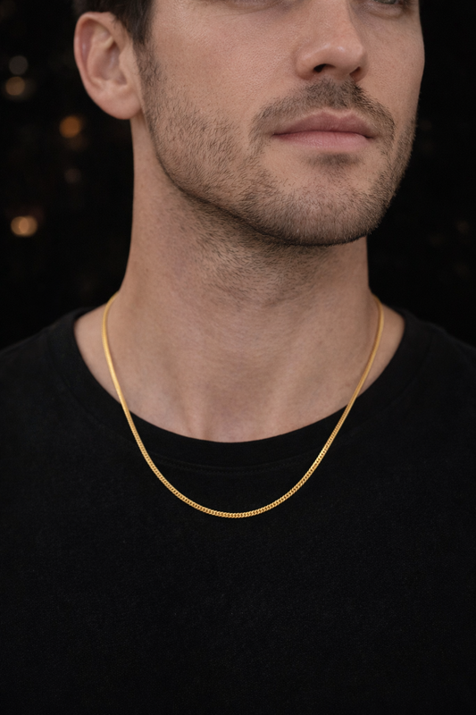 Colar Foxtail em Prata 925 Banhado a Ouro