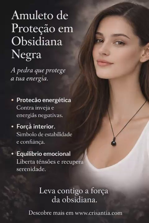 Amuleto Guardião de Obsidiana